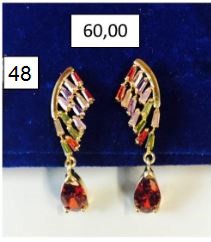 Brinco com Pedras Naturais - PREÇO PROMOCIONAL !! 50,00 !!